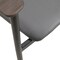 Leisuremod Kora Modern Leather Dining Arm Chair with Iron Legs in Charcoal KCWN-21CHR - alternate 8
