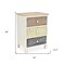 Homeroots 19in White Gray and Natural Distressed Accent Cabinet With Three Drawers 379823 - alternate 6