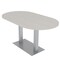 Skutchi Designs Racetrack Conference Table With Power Unit, 36 in W, 60 in L, Ivory HAR-RAC-36X60-DOU-K458-NA - alternate 1