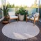 Homeroots 8' Lavender And Ivory Round Geometric Washable Indoor Outdoor Area Rug 600752 - alternate 5