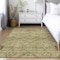 Homeroots 8' X 10' Brown Beige And Artichoke Green Floral Washable Indoor Outdoor Area Rug 588885 - alternate 6