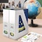 Acrimet Magazine File Holder Vertical Rack, Durable Plastic Desk Organizer, White, 2PK 277.7 - alternate 8