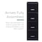 Space Solutions 14.25 in W 4 Drawer Vertical File Cabinet, Black 21618 - alternate 12