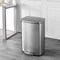 Happimess Connor Rectangular 13.2-Gallon Trash Can w/ Soft-Close Lid and FREE Mini Trash Can, Platinum Silver HPM1006A - alternate 6