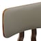 Leisuremod Clivo Leather Dining Chair with Walnut Poplar Wood Frame, 4PK CDWN-18LGR4 - alternate 9