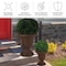 Pure Garden Outdoor Planter 2-Pack Large & Small Urn Planters Plastic Plant Pots for Indoor or Outdoor 50-LG1428 - alternate 7