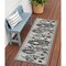 Homeroots 6' Black And White Floral Indoor Outdoor Runner Rug 564006 - alternate 7