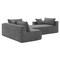 Homeroots 72" Gray Fabric Modular Sleeper Sofa 568307 - alternate 14