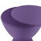 Leisuremod Round 11.75 in W, 16.75 in L, Polypropylene, Purple BS12PU - alternate 6