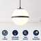 Jonathan Y Porter 8" Modern Minimalist Globe LED Pendant Light, Black/White JYL1605A - alternate 9