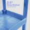 Luxor Deep Shelf Utility Cart, High Density Polyethylene (Shelf)/Polyvinyl Chloride (Leg), 3 Shelves EC111HD-BU - alternate 19
