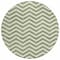 Homeroots 8' Green And Ivory Round Chevron Washable Indoor Outdoor Area Rug 595309 - alternate 7