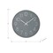Monarch Specialties Clocks, 12-in. Round, Wall Clock, Grey Face, Silver Frame, Contemporary, Modern I 9107 - alternate 3