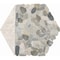 Daltile Pebble Oasis Natural Stone Tri-Hex Pebble Mosaic 11in x 10in in Tumbled Coal, 17PK PB27TRHEXPBMSTM - alternate 1