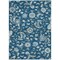 Homeroots 5' X 8' Navy Blue Ivory And Gray Floral Washable Indoor Outdoor Area Rug 597831 - alternate 6