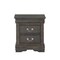 Homeroots 24" Gray Two Drawers Nightstand 347119 - alternate 5