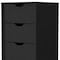 Homeroots 18" Black Manufactured Wood Five Drawer Narrow Dresser 518028 - alternate 4