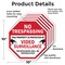 Signmission No Trespassing This Property Is Pro, 10 inch X 10 inch, Aluminum Metal Signs, 5PK OC-A-5Pack-10-101 - alternate 6