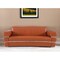 Homeroots 89" Camel Italian Leather Sofa With Silver Legs 476520 - alternate 6