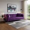 Homeroots 88" Purple Velvet Wood Sofa With Toss Pillows 543980 - alternate 8