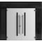 Vdomdoors Front Exterior Prehung Aluminum Double Doors Ronex0144 Grey 2 Sidelights and Top Transom Mirrored RONEX0144DEXD-GRE-W14+72+14xH96+12-RH-I - alternate 1