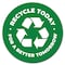 Signmission 24 in Height, 0.04 in Width, Corrugated Plastic, 24" x 24", C-24-CIR-DS-WS-Recycle C-24-CIR-DS-WS-Recycle - alternate 3