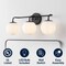 Jonathan Y Louis Parisian Globe 25" 3-Light Metal/Frosted Glass Modern Contemporary LED Vanity Light, Black JYL3536B - alternate 9