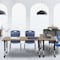 Regency Kee Mobile Adjustable Classroom Table W/ 2 Andy Mobile Chairs, 66 in W, 24 in L, Noble Oak MT6624NOAPCBK40NV - alternate 6