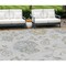 Homeroots 8' X 10' Silver Gray And Gold Floral Washable Indoor Outdoor Area Rug 589503 - alternate 1