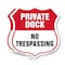 Signmission Private Dock Shield Sign No Trespassing, 12 inch X 12 inch, Plastic Sign, 2PK SHI-P-2PACK-12-434 - alternate 1