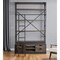 Homeroots 94" Brown Metal and Wood Four Tier Ladder Bookcase 380589 - alternate 4