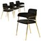 Leisuremod Axis Collection Modern Gold Dining Chair in Black, 4PK ACG22BL4 - alternate 1