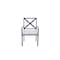 Homeroots Set of Two Dark Gray Aluminum Outdoor Stacking Dining Chairs with Light Gray Cushion, 2PK 489550 - alternate 9