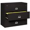 Fireking 38-15/16" W 3 Drawer Fire-Resistant Lateral File Cabinet, Black, Letter/Legal 3-4422-CBL - alternate 3