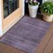 Homeroots 3' X 5' Plum Purple And Gray Striped Washable Indoor Outdoor Area Rug 588118 - alternate 1