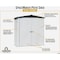 Arrow Lock Spacemaker 6 'x3 ' Galvanized Steel Patio Shed Flute Grey & Anthracite PS63 - alternate 4