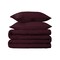 Homeroots Plum Queen Cotton Blend 650 Thread Count Washable Duvet Cover Set 528372 - alternate 1