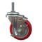 Service Caster 4 Inch SS Red Polyurethane Swivel 3/8 Inch Threaded Stem Caster with Brake SCC SCC-SSTS20S414-PPUB-RED-TLB-381615 - alternate 1