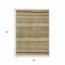 Homeroots 8' X 10' Chocolate And Taupe Striped Washable Indoor Outdoor Area Rug 615335 - alternate 6