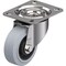 Zoro Select Swivel Plate Caster, Rubber, 3-1/8 in., 308 lb, Gry LEX-POEV 80XR-SG - alternate 1