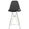 Leisuremod Cresco Modern Acrylic Barstool with Chrome Base and Footrest, Transparent Black CB30TBL - alternate 8