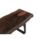 Homeroots 68" Dark Brown and Black Distressed Solid Wood Dining Bench 522082 - alternate 3