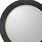Homeroots 32" Black And Gold Lighted Round Metal Framed Accent Mirror 485026 - alternate 4