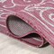 Jonathan Y Charleston Vintage Filigree Textured Weave Fuchsia/Light Gray 5 ft Square Indoor/Outdoor Area Rug SMB106J-5SQ - alternate 5