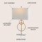 Jonathan Y Haines 26" Modern Circle Marble/Metal LED Table Lamp, Gold JYL1096A - alternate 6