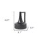 Homeroots 8" Black Ceramic Jug Vase 608594 - alternate 4