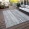 Homeroots 3' X 5' Silver Gray And Graphite Botanical Leaves Washable Indoor Outdoor Area Rug 581990 - alternate 7
