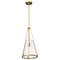 Nuvo Valentine, Medium Pendant, Vintage Brass Finish, Hammered Glass 60/8266 - alternate 5
