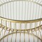 Homeroots Set of Two Clear and Gold Tempered Glass and Metal Wire Round Drum End Tables, 2PK 605374 - alternate 8