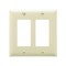 Pass & Seymour TradeMaster Switch Wallplate, 4-11/16 in L, 4-3/4 in W, 2 -Gang, Nylon, Ivory, Matte TP262ICC30 - alternate 2